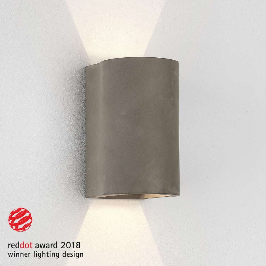 Dunbar 160 Applique LED per esterno in cemento naturale coastal IP65