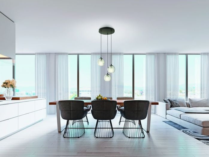 Ariscani lampadario sospensione 1 luce in vetro fumé