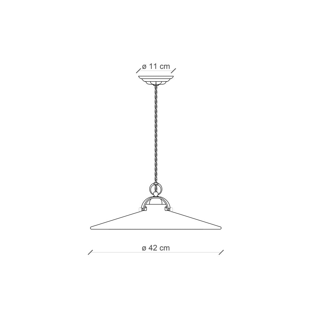 B&W C102 Lampadario sospensione in ceramica smalto nero
