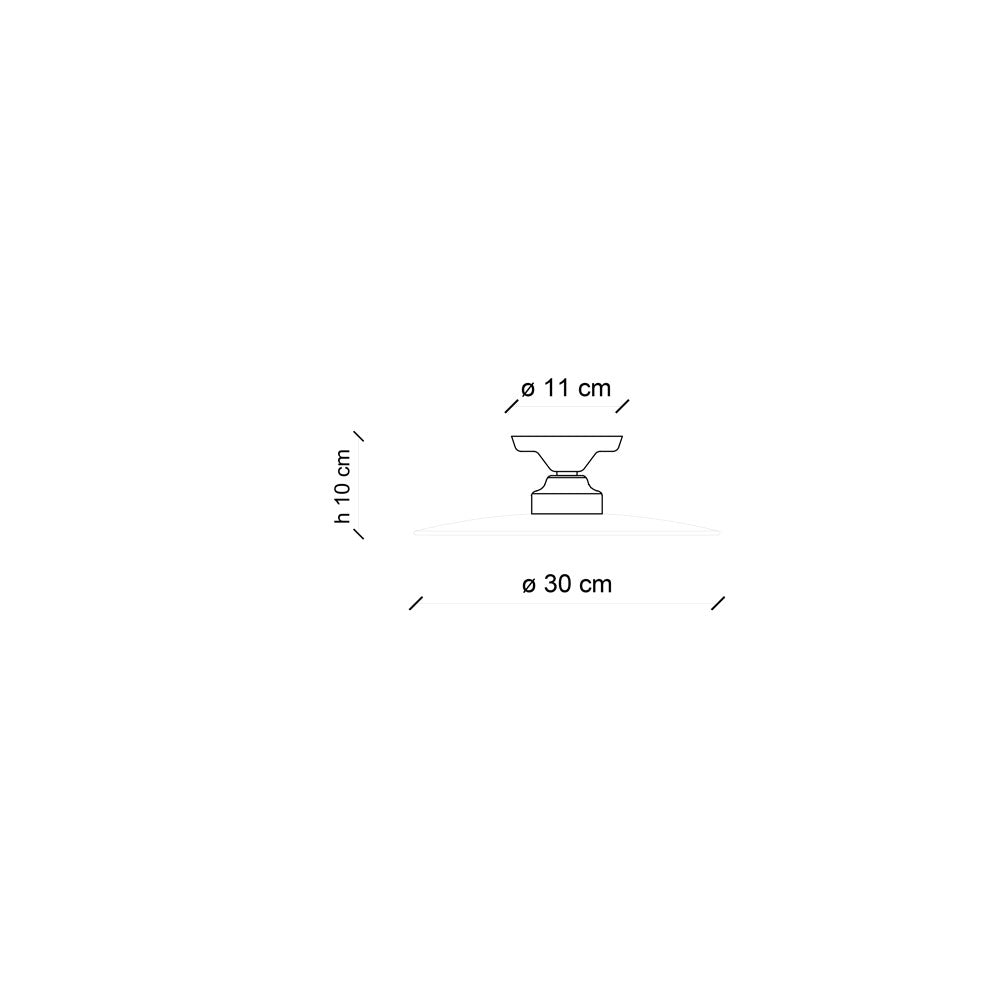 B&W C1614 Plafoniera lampada soffitto ceramica e metallo smalto nero