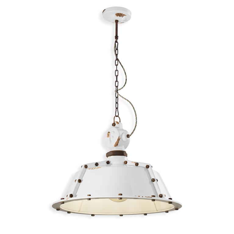 Industrial C1720 lampadario sospensione ceramica decorata diametro 52 cm