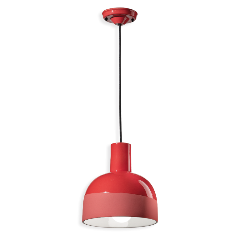 Caxixi C2400 lampadario sospensione ceramica decorata diametro 22.5 cm