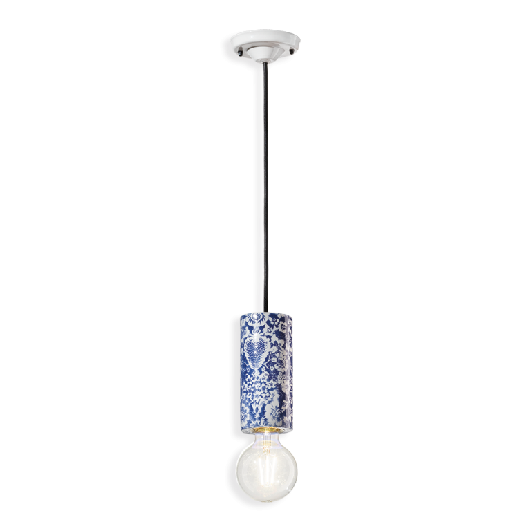 PI C2501 lampadario sospensione ceramica decorata diametro 8 cm