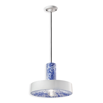PI C2502 lampadario sospensione ceramica decorata diametro 35 cm