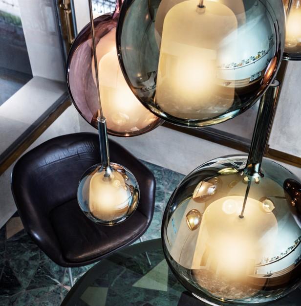 Glo Medium Lampadario sospensione in vetro borosilicato
