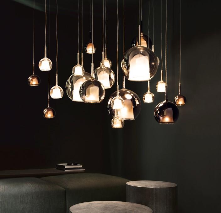 Glo Medium Lampadario sospensione in vetro borosilicato