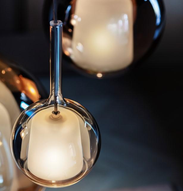 Glo Medium Lampadario sospensione in vetro borosilicato