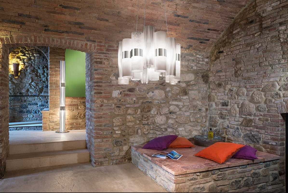 La Lollo Medium Lampadario sospensione in Lentiflex® Cristalflex® Opalflex®  Brushed Goldflex® or Pewterflex®