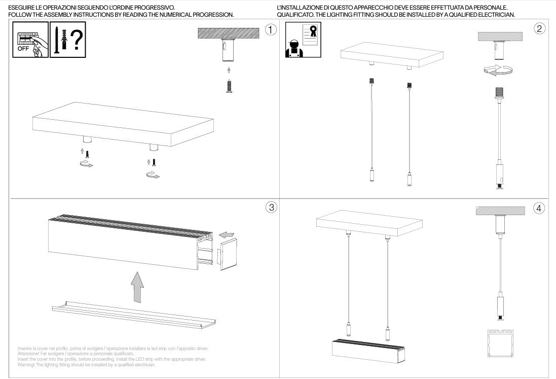Slot sur d35x d37 2000 mm profilo alluminio superficie