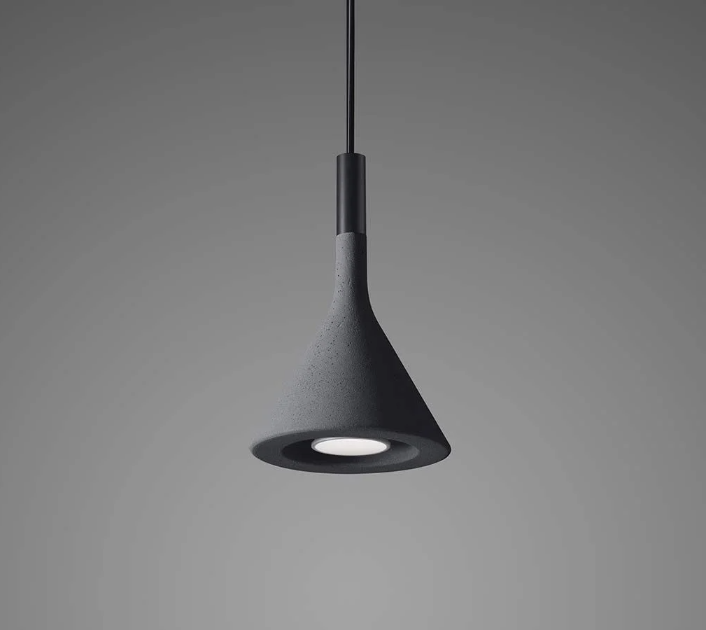 Aplomb Mini Lampadario a sospensione in cemento e alluminio