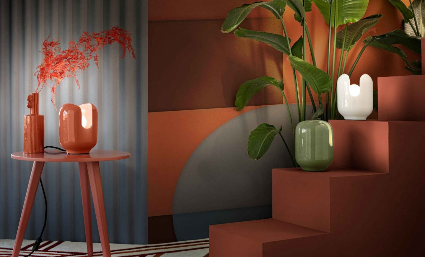 Batucada C2590 lampada da tavolo ceramica decorata diametro 14.5 cm