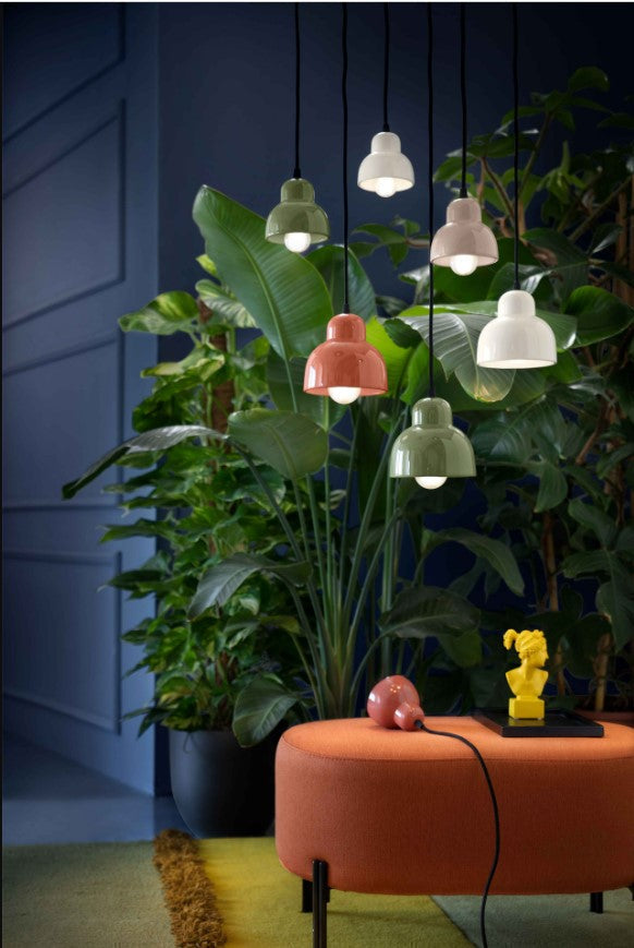 Berimbau C2605 lampadario sospensione ceramica decorata 5 luci