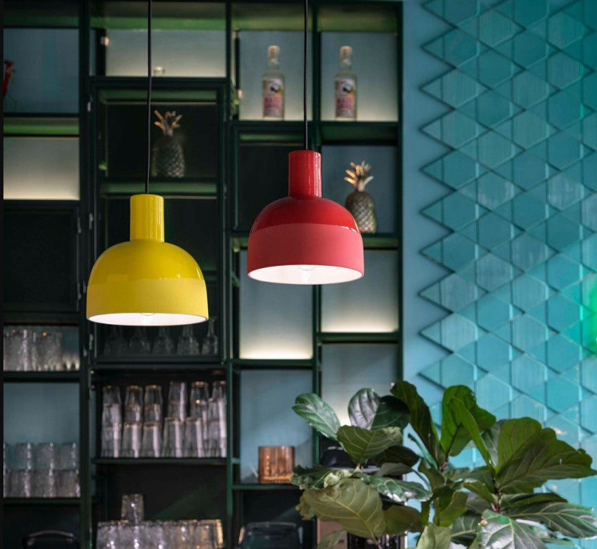 Caxixi C2400 lampadario sospensione ceramica decorata diametro 22.5 cm