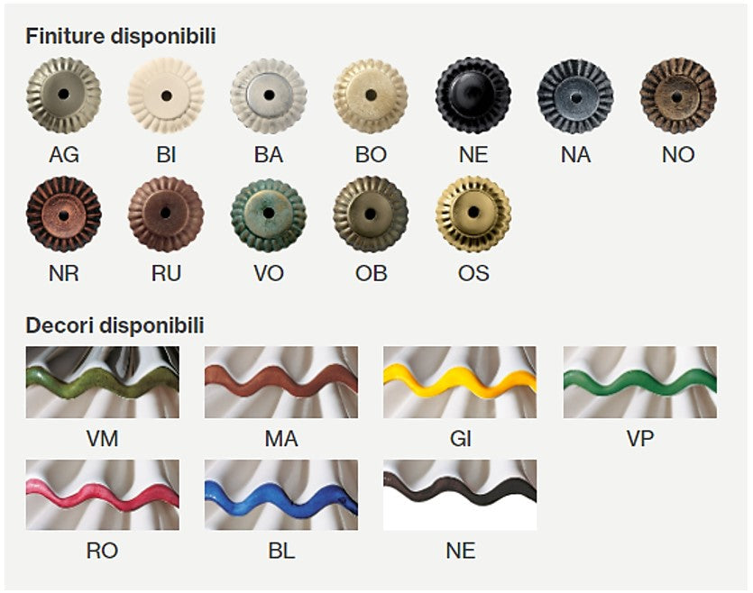 L'Aquila C661 applique con sospensione in ceramica decorata