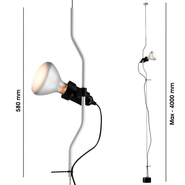 Parentesi Dimmer Lampada da terra nero