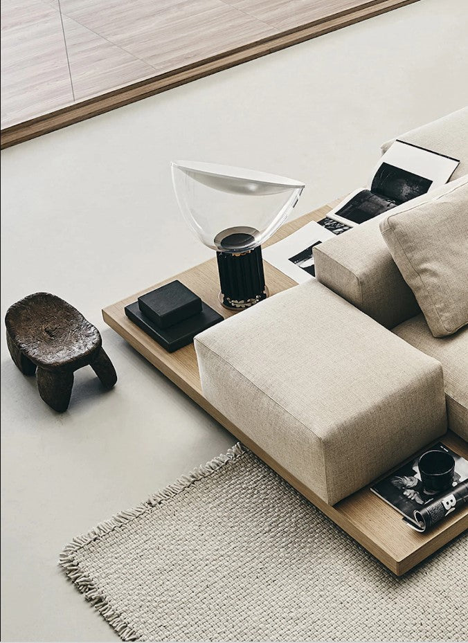 Taccia PMMA Lampada da tavolo Led diffusore metacrilato con base bronzo