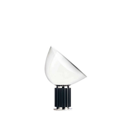 Taccia Lampada da tavolo Led diffusore vetro con base nera