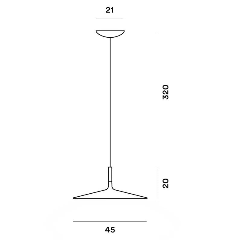 Aplomb Large Lampadario a sospensione in cemento e alluminio