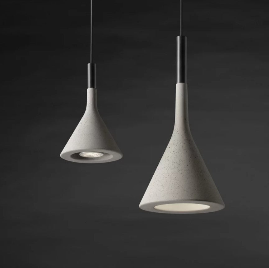 Aplomb Mini Lampadario a sospensione in cemento e alluminio