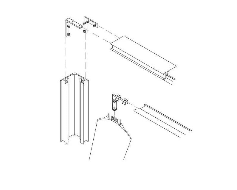 Lubiana kit giunzione angolare per profilo alluminio