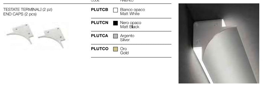 Lubiana C kit testate terminali per profilo alluminio