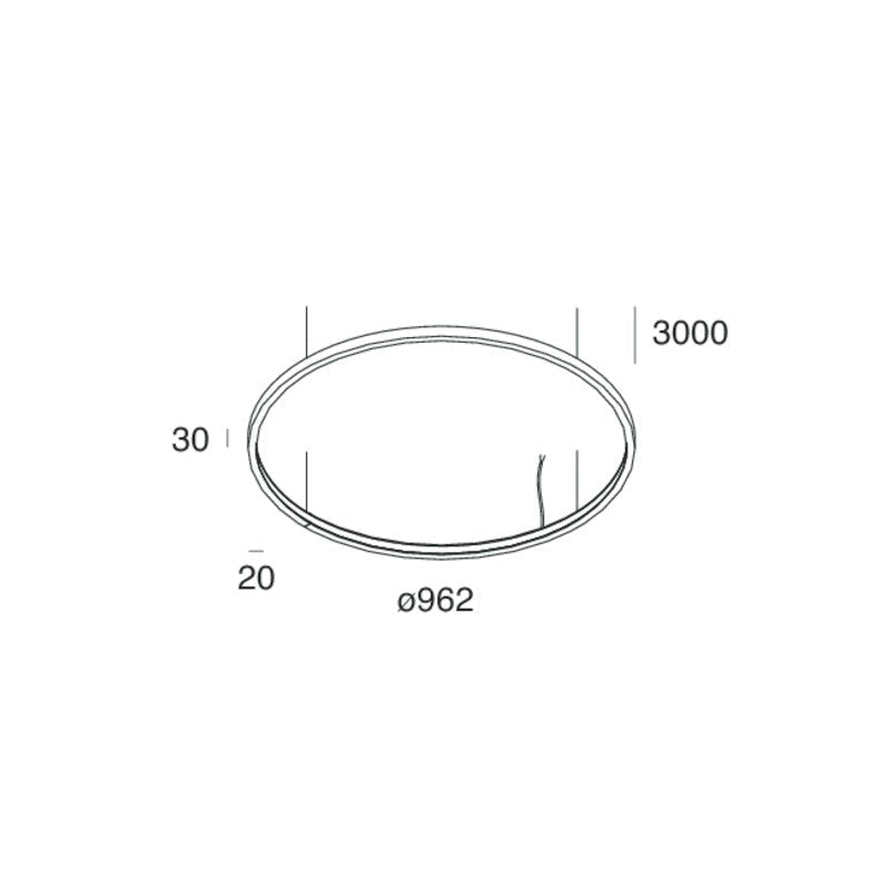 HALOS MINI ORIZZONTALE 962 Lampadario Sospensione LED 62W 4K IP40 Cappuccino