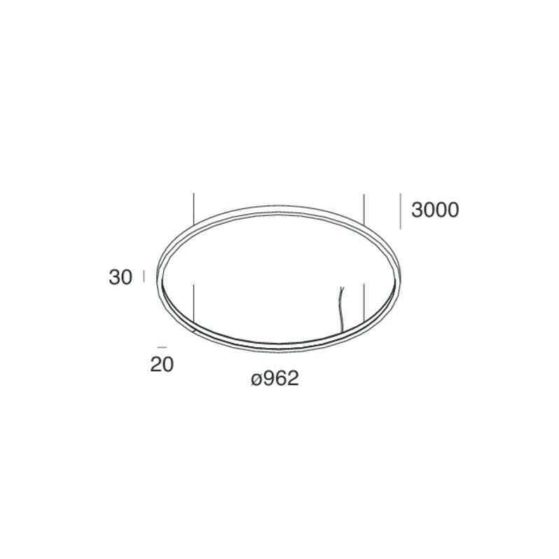 HALOS MINI ORIZZONTALE 962 Lampadario Sospensione LED 62W 27K IP40 Caffe