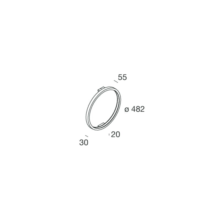 HALOS MINI PARETE 482 Applique LED 24W 27K IP40 Nero