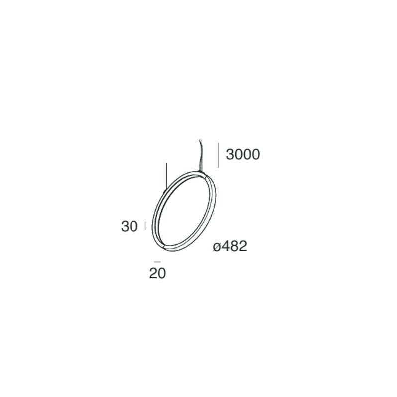 HALOS MINI VERTICALE 482 Lampadario Sospensione LED 24W 27K IP40 Bianco