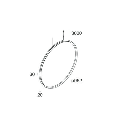 HALOS MINI VERTICALE 962 Lampadario Sospensione LED 48W 27K IP40 Caffe