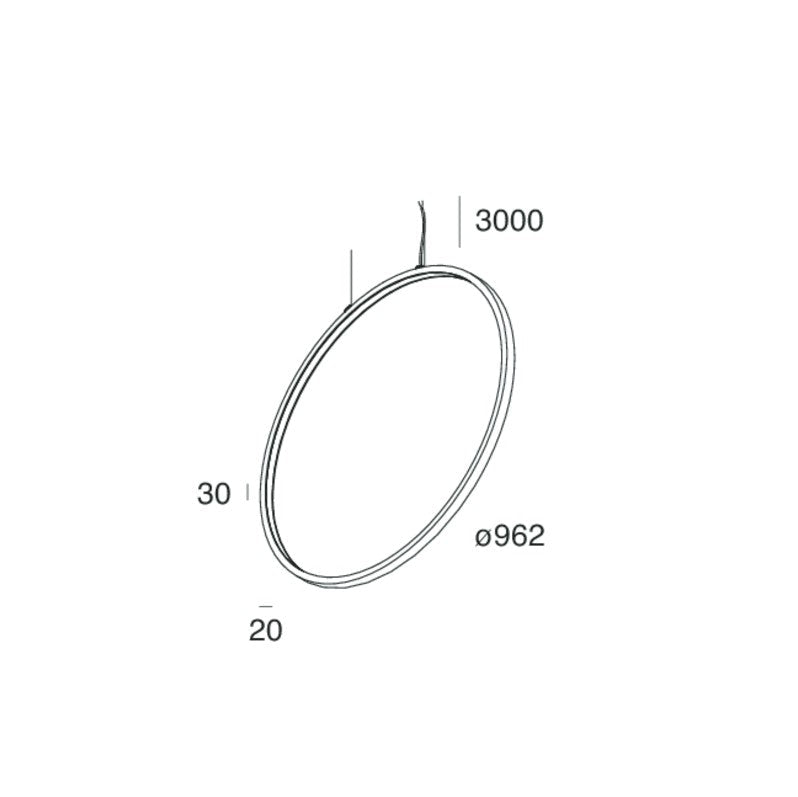 HALOS MINI VERTICALE 962 Lampadario Sospensione LED 48W 27K IP40 Caffe