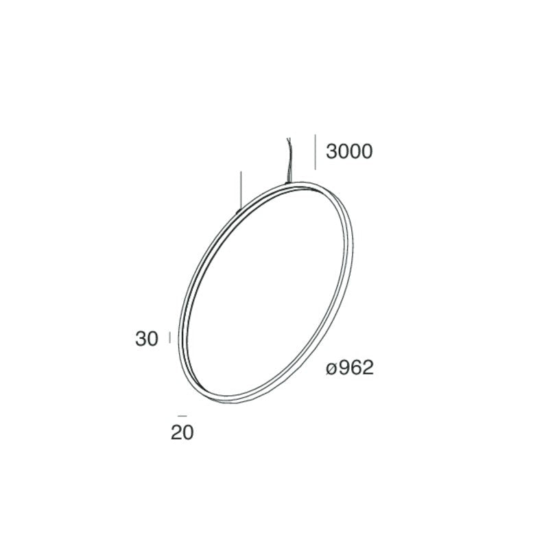 HALOS MINI VERTICALE 962 Lampadario Sospensione LED 48W 3K IP40 Caffe