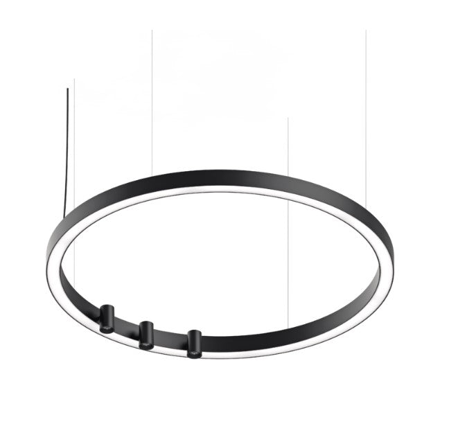 HALOS SPOT EMISSIONE DIRETTA 962 Lampada Sospensione Soffitto LED 80W 27K 40° IP20 Nero