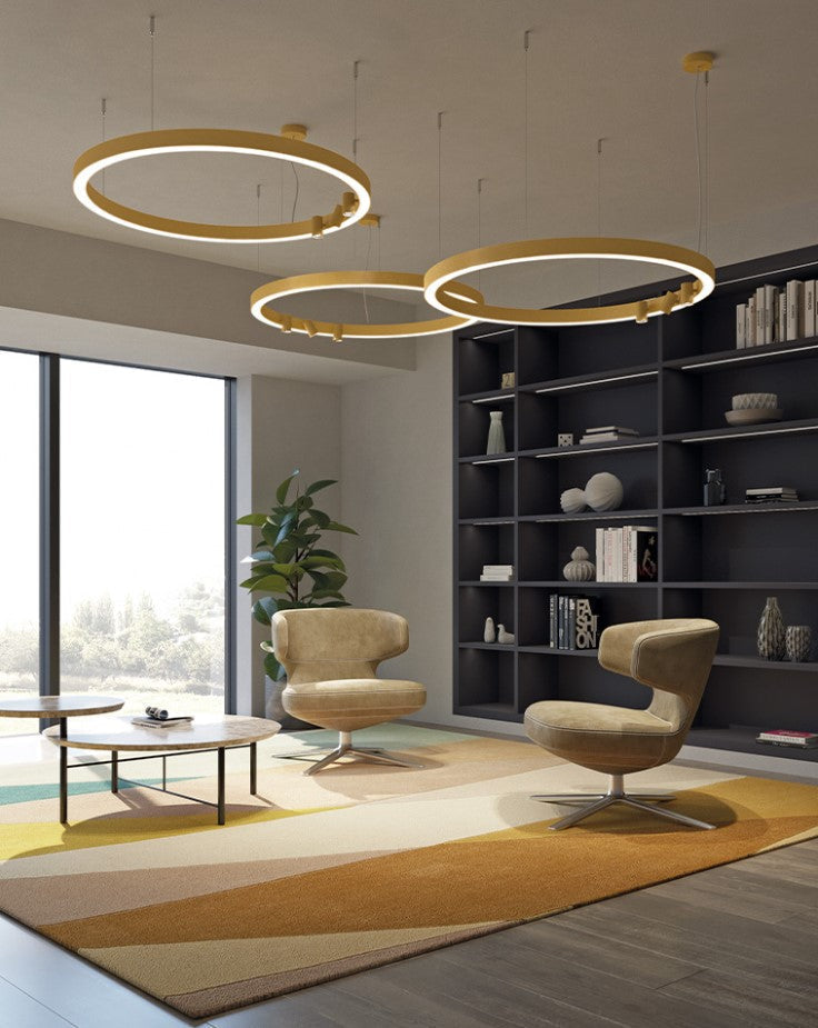 HALOS SPOT EMISSIONE DIRETTA 962 Lampada Sospensione Soffitto LED 80W 3K 20° IP20 Cappuccino