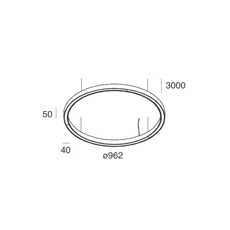HALOS B 962 Lampadario Sospensione LED 124W 4K IP40 Caffe