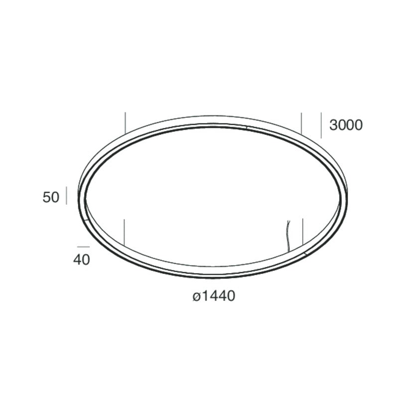 HALOS B 1440 Lampadario Sospensione LED 186W 27K IP40 Oro
