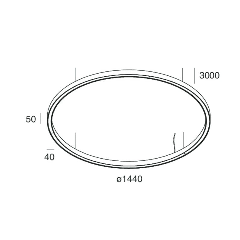 HALOS B 1440 Lampadario Sospensione LED 186W 3K IP40 Caffe