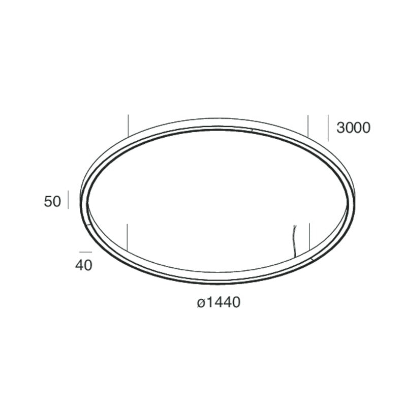 HALOS B 1440 Lampadario Sospensione LED 186W 4K IP40 Caffe