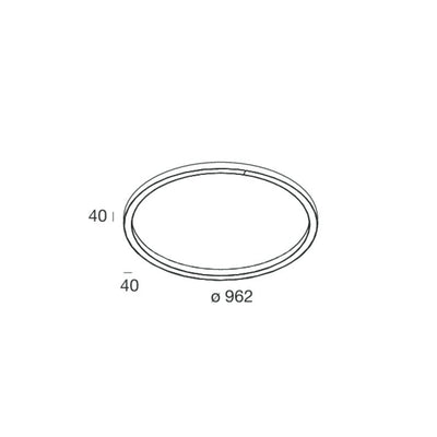 HALOS EMISSIONE DIRETTA 962 Lampada Sospensione Soffitto Parete LED 62W 27K IP40 Caffe