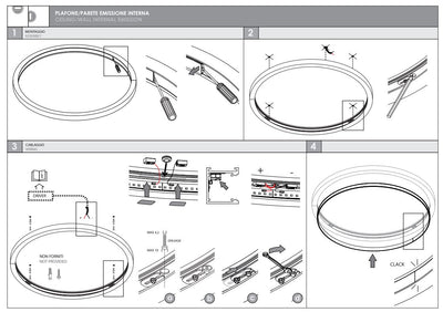 HALOS EMISSIONE DIRETTA 962 Lampada Sospensione Soffitto Parete LED 62W 27K IP40 Caffe
