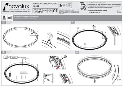 HALOS EMISSIONE DIRETTA 962 Lampada Sospensione Soffitto Parete LED 62W 27K IP40 Caffe