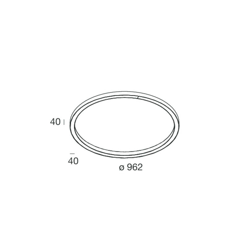 HALOS EMISSIONE DIRETTA 962 Lampada Sospensione Soffitto Parete LED 62W 3K IP40 Oro