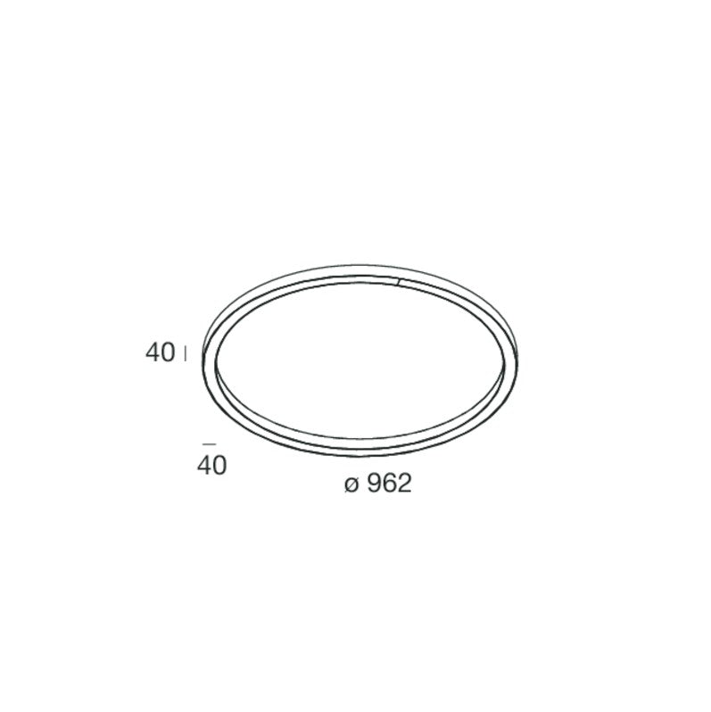 HALOS EMISSIONE DIRETTA 962 Lampada Sospensione Soffitto Parete LED 62W 4K IP40 Caffe