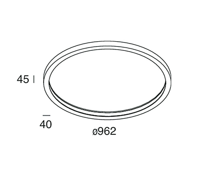HALOS EMISSIONE INTERNA 962 Lampada Sospensione Soffitto Parete LED 62W 27K IP40 Bianco
