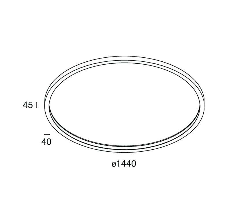 HALOS EMISSIONE INTERNA 1440 Lampada Sospensione Soffitto Parete LED 93W 27K IP40 Cappuccino