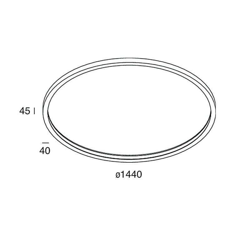 HALOS EMISSIONE INTERNA 1440 Lampada Sospensione Soffitto Parete LED 93W 3K IP40 Caffe