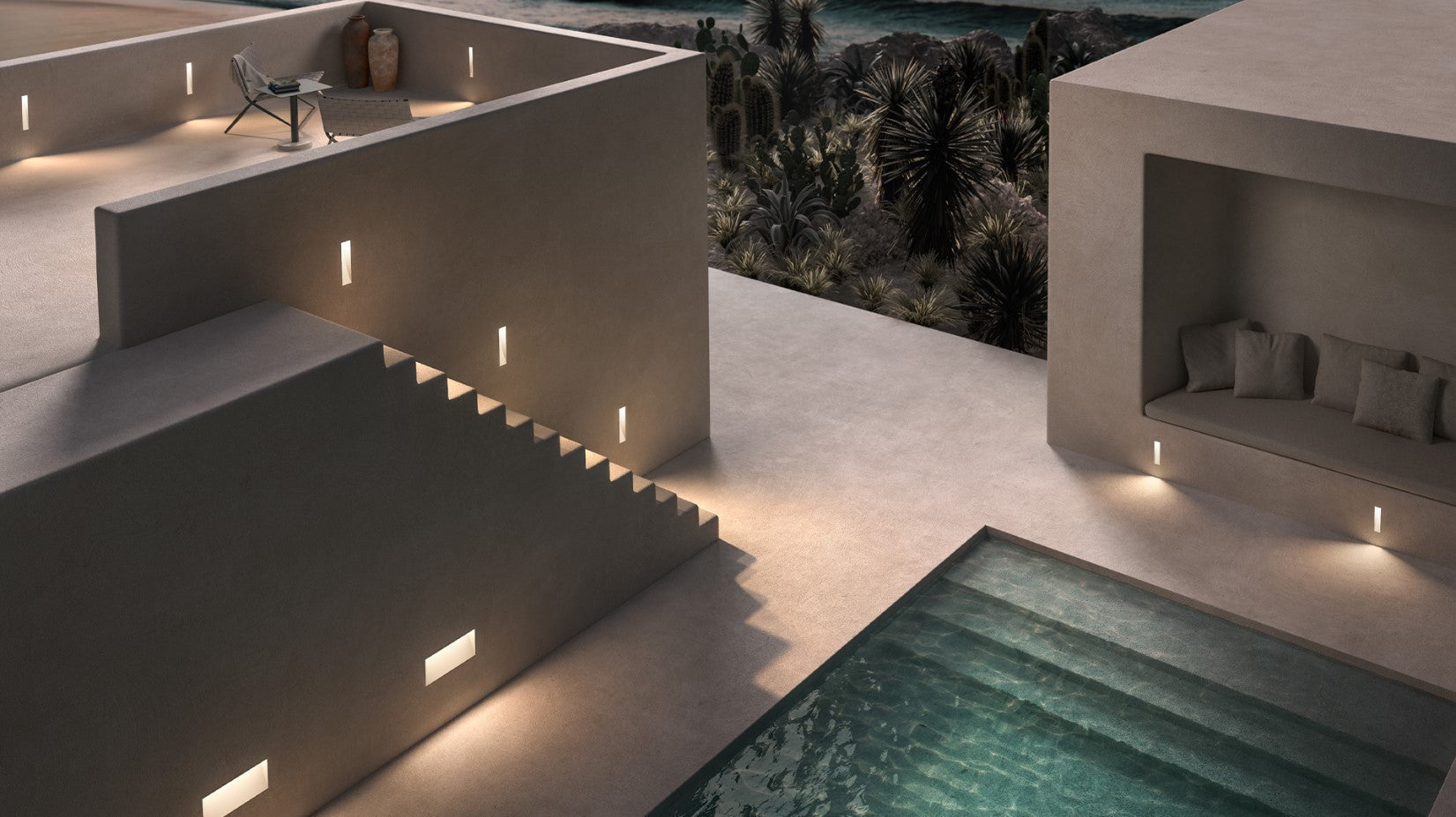 1301E Segnapasso da incasso LED