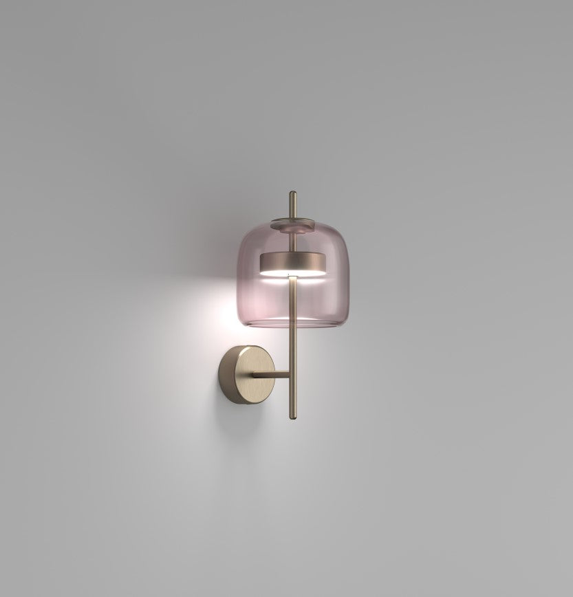 Jube AP S Applique LED in vetro soffiato ametista trasparente