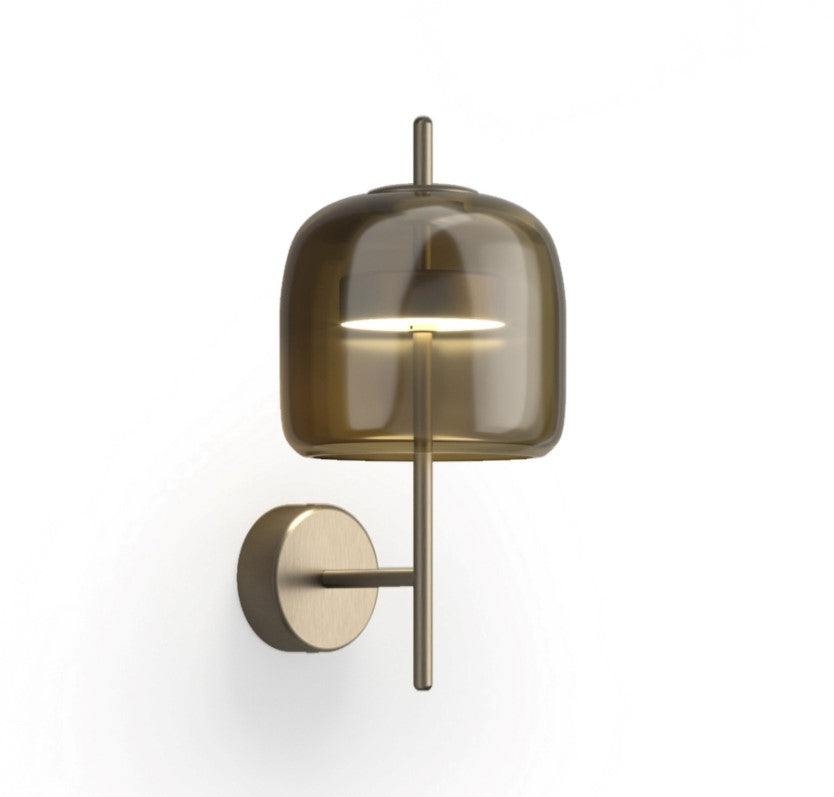 Jube AP S Applique LED in vetro soffiato terra bruciata trasparente