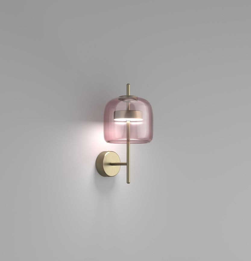 Jube AP S Applique LED in vetro soffiato ametista trasparente